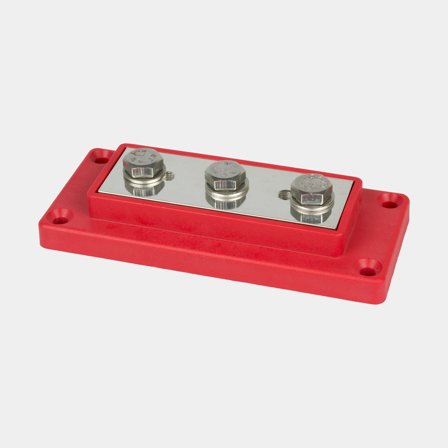 Aansluitklem Skyllermarks, 3 x M8, max 95 mm², rood (plus)