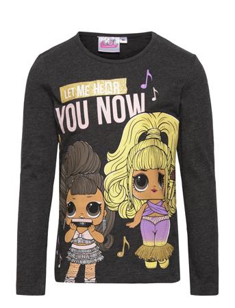 Long-Sleeved T-Shirt T-shirts Long-sleeved T-shirts Grå L.O.L*Betinget Tilbud