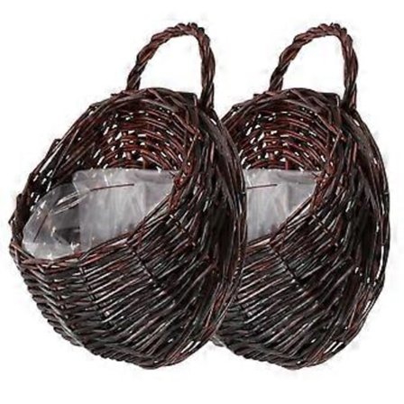 2 kpl Kudottu Ripustuskori Seinälle Ripustettavat Kukkaruukut Kudonta Kasvikori Kotiin Puutarhaan