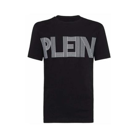 Philipp Plein, T-shirt Round Neck SS Statement Czarny, Mężczyzna, Rozmiar: 2XL
