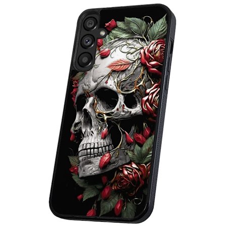 Samsung Galaxy A15 - Skal/Mobilskal Skull Roses