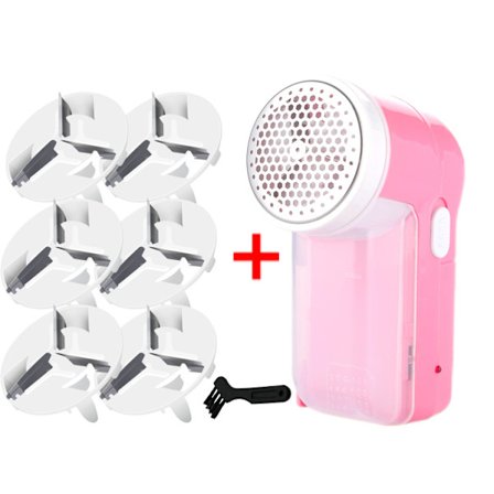 Oppladbar lo-fjerner - Med 6 ekstra blader (rosa)