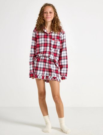 Lindex Pyjamassæt I Fløjl - Multi/patterned - 170