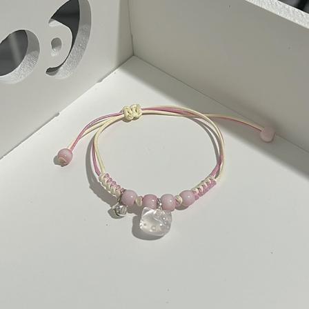 Kawaii Sweet e anheng flettet tau armbånd vennepar jøde Pink