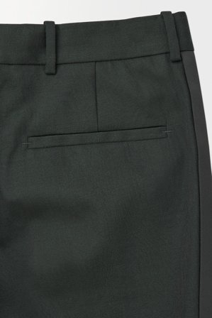 COS Men's Pantaloni Da Smoking In Lana in Verde