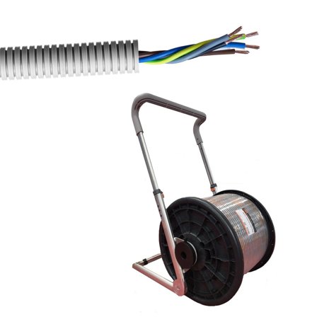 PM FLEX FQ Kabel forhåndslagt, tvinnet 5G 1,5 mm², 300 m, Stikkontakter & kabler