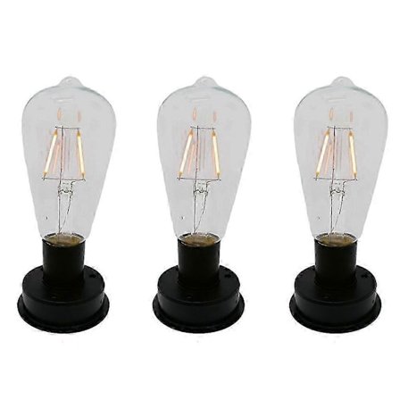3 stk. Solar LED Wolfram Filament Pære Lampe 2800K Automatiske Lyssensorer Hegn NatlysKompatibel med Gard