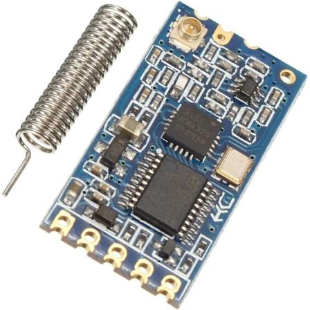 HC-12 3.2-5.5V 433MHz SI4438 Trådløs Portmodul Modul 1000m Erstatning Blå
