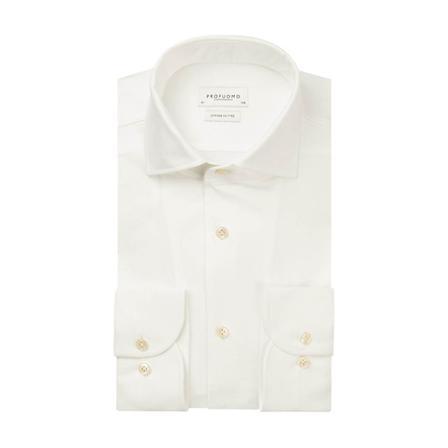 Profuomo 2 , Wit , Heren , Maat: M Casual Overhemden