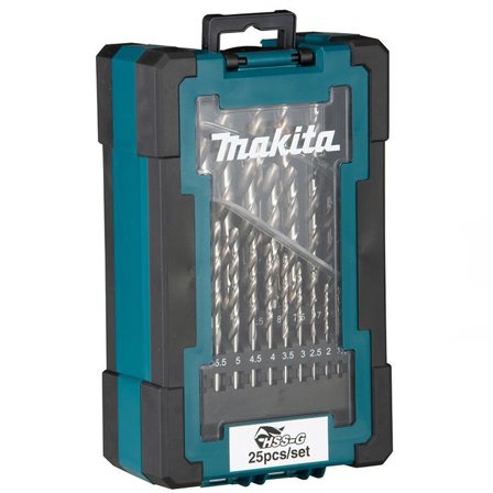Makita D-67555 Metalborsæt 25 stykker, Maskintilbehør & forbrugsvarer