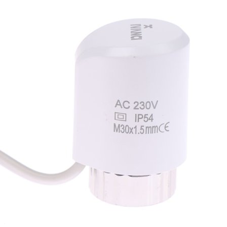 NO NC Elektrisk termisk aktuator Ventilhoved til termostatmanifold Hvid Åben