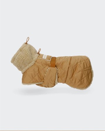 Paikka Quilted Sherpa Dekken, Brun - Str 50