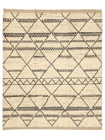 Berber Style Rug Hand Knotted 253X293 Orange/Beige Afghanistan