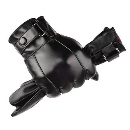 Herre Vinter Touchscreen Læderhandsker, Herre Kørehandsker, Handsker, Anti-Kold Sort Læder Vante