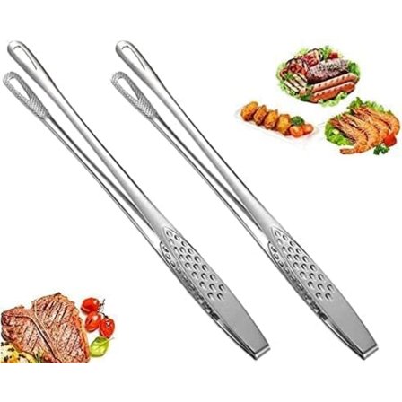2 stk. rustfrit stål madpincet japansk multifunktionel madlavningspincet køkken serveringspincet grillpincet til grillning af bøf stegt fisk