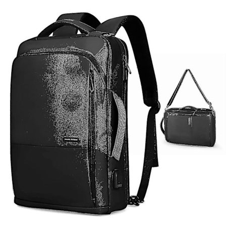 Affärsryggsäck för Laptop 3 i 1 Vattentät Axelväska Handväska för Män Kvinnor med USB-Port för 15,6 Tums Laptop