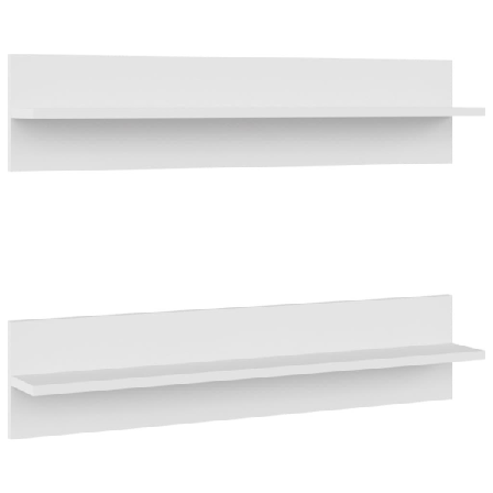 Vidaxl Vägghyllor 2 St Vit 80x11,5x18 Cm Konstruerat Trä Vit