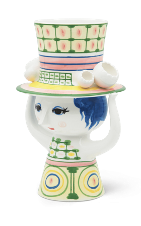 Bjørn Wiinblad Lady Vase H24,5 Grønn