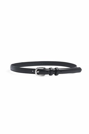 Premium Selection Ceinture fine en cuir - Cuir véritable - Noir - Large/X-Large