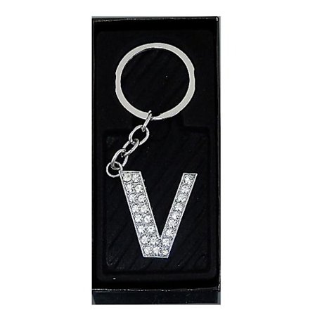 Vacker nyckelring Bokstaven V
