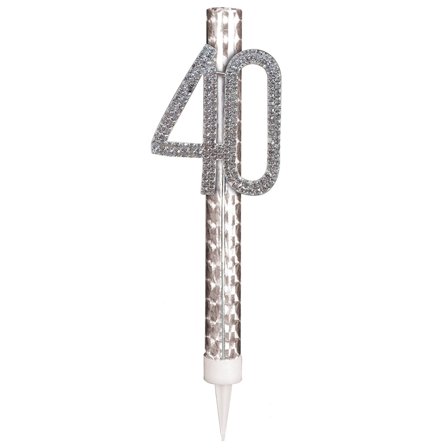 Sølv Isfontæne med Tal 40