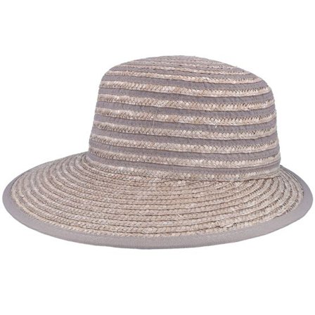 Seeberger - Grå straw Hatt - Brim Visor Grey Straw Hat @ Hatstore