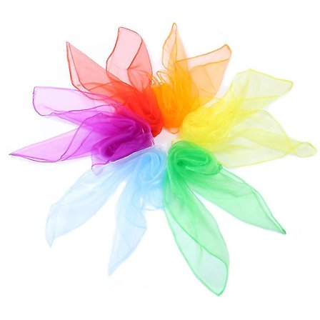 6 kpl/setti Tanssihuivit Lapsille, Juklaus Huivit Lapsille Temppuihin Liikkeen Neliö Huivit Ryhmä Huivit