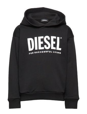 Sdivision-Logo Over Sweat-Shirt Hoodie Svart Diesel