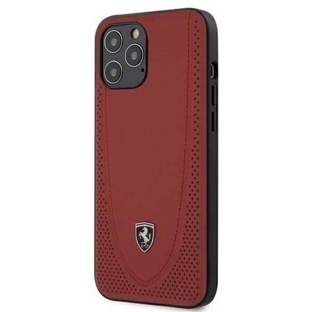 Ferrari Case iPhone 12 Pro Max Skal Off Track Perforated Röd