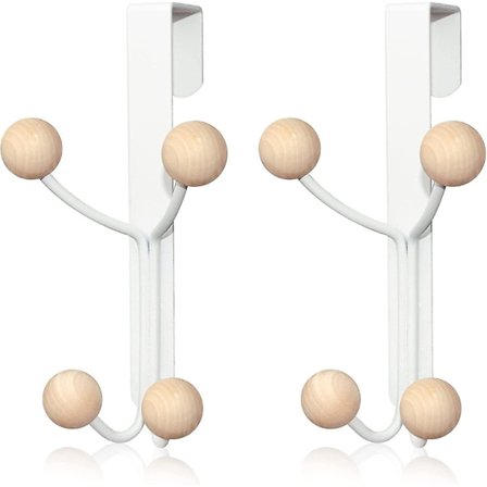 Over Door Kroker Hvite Dørhengere Kroker Heavy Duty Over Døren Dobbel Henger