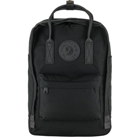 Fjällräven Kånken No. 2 Black Laptop 15 Bag, G-1000/Leather