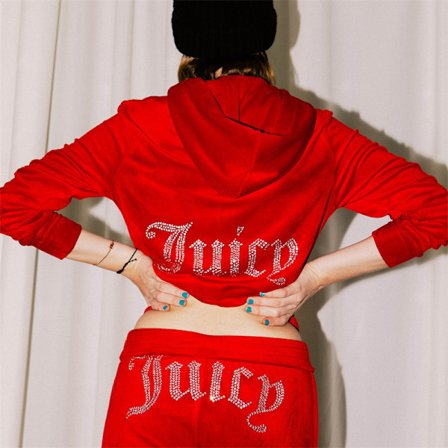 Dame velour Juicy Couture treningsdrakt todelt rød