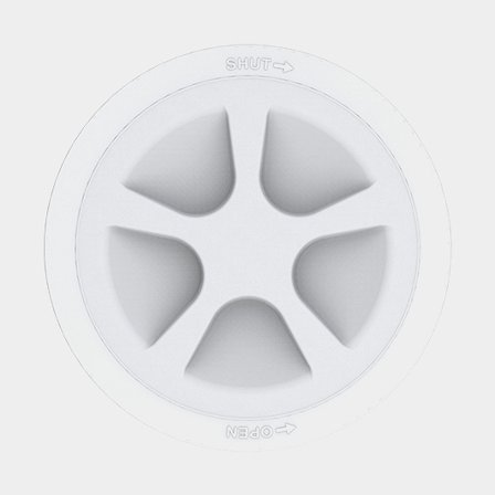 Inspektionsluge SEAFLO 6" Hatch Cover, rund, Ø197/153 mm, med skrue låg, hvid