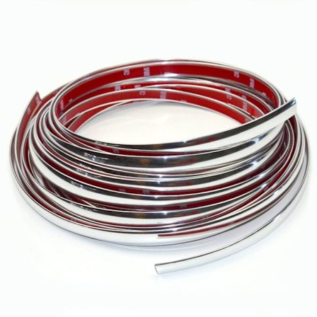 Bil Kromlist 6mm5M Krom Selvklebende List for Bil Karosseri Vindu Utvendig Dekor (6mm5M)