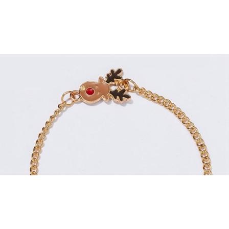 Vakkert morsomt armbånd Pure Christmas Rudolph med den røde skyen Brown one size