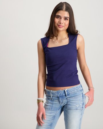 RYVLS Square Neck Tank Blå Toppar/Blusar Tjej - Kids Brand Store