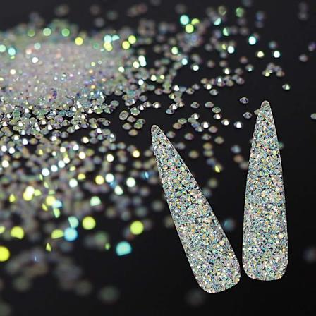 Et sett med mini-diamanter for negldekorasjon, 10 000 stykker, skjønnhet og helse
