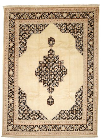 Tapis D'orient Tabriz 50 Raj Avec Soie 250X338 Beige/Orange Grand (Laine, Perse)