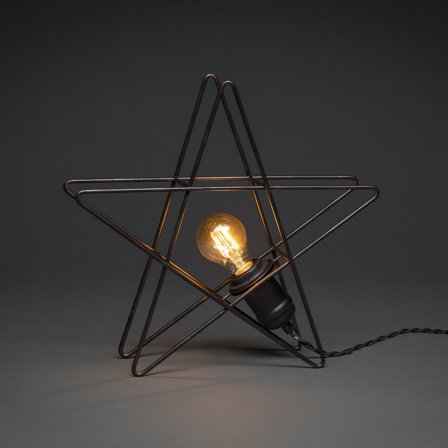 Konstsmide 3548-737 Metall dekorasjon 36 cm, svart, Belysning