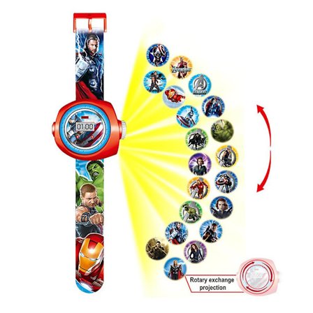 Kids Watch Superhero Princess Projection Mechanical Watch style 1