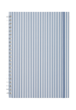 Åhléns Home Linjerad anteckningsbok KIT STRIPE A4 Block & anteckningsböcker Blå ONESIZE