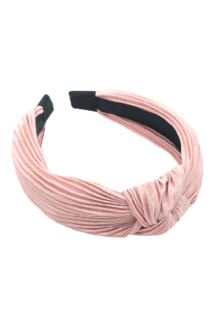 Complement Plisserat Knutdiadem I Satinkänsla Accessoarer & tillbehör Dam Rosa