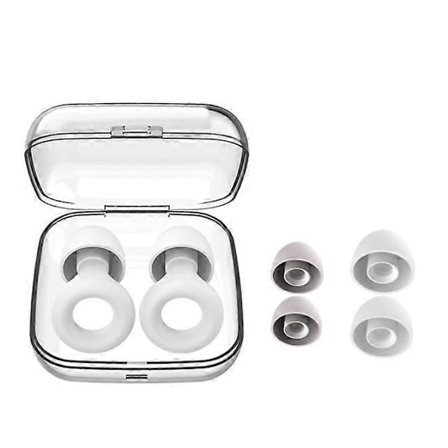 Öronproppar för Sömn - Återanvändbara Mjuka Silikon Hörselskydd + 2 Öronspetsar 3 Par Öronproppar - Ljudreducerande - Perfekt för Resor och Studier -