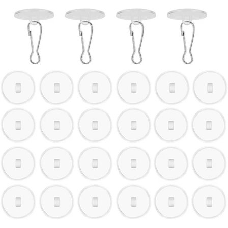 【PP】20 stk 2 cm transparente selvklebende takkroker selvklebende kroker tak med flaggstangklemmer-X76-