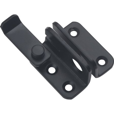 Skydedørslås sikkerhedslås kompatibel lade skab kæledyrsbur badeværelse garage vindue højrehånds åbning (sort, 40*45mm)