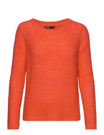 Onlgeena Xo L/S Pullover Knt Pullover Oransje ONLY*Betinget Tilbud
