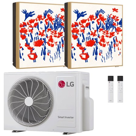 Condizionatore LG ARTCOOL Gallery PHOTO dual split 12000+12000 BTU inverter A+++ wifi unità esterna 5.3 kW