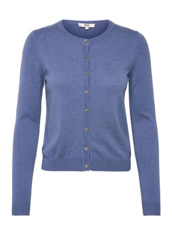 Rmwsofia Wool Ls Cardigan Blue RM By Rosemunde