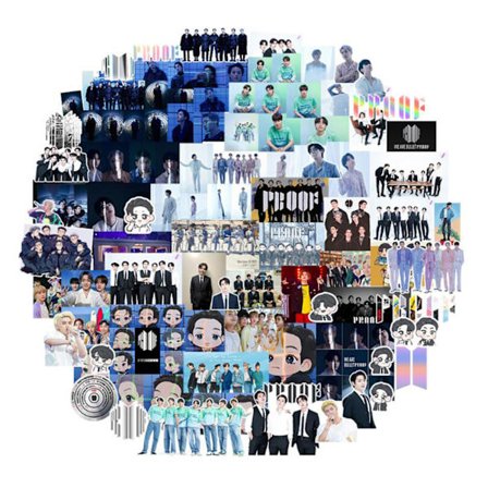100 st/set Kpop BTS Proof och Festa Sticker