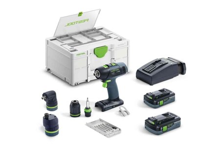 Festool T 18+3 HPC 4,0 I-Set Skruvdragare med batteri och laddare, Maskiner